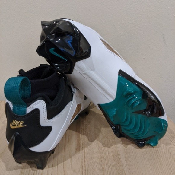 Nike Diamond Turf Vapor Edge TD Football Cleats Mens 7.5 Emerald White Black NEW - Picture 5 of 9
